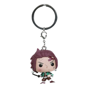 tanjiro-key-chain Funko Pocket Pop!: Demon Slayer S2 - Tanjiro Kamado (Bloody) Vinyl Figure Keycha