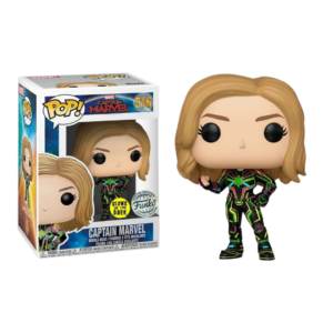 Funko Pop! Marvel: Captain Marvel - Captain Marvel (Neon Suit) (Glows in the Dark) (Special Edition) #516 Bobble-Head Vinyl Figure