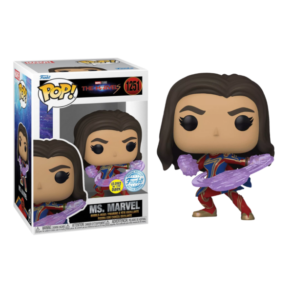 Funko Pop! The Marvels - Ms. Marvel (Glows in the Dark) (Special Edition) #1251 Bobble-Head Vinyl Figure