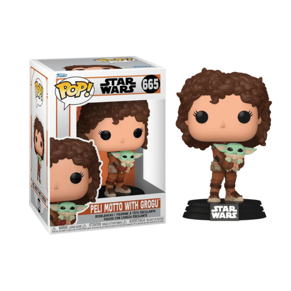 Funko Pop! Disney Star Wars: The Mandalorian - Peli Motto with Grogu #665 Bobble-Head Vinyl Figure