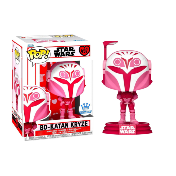 Funko Pop! Disney Star Wars: Valentines S4 - Bo-Katan Kryze #497 Bobble-Head Vinyl Figure