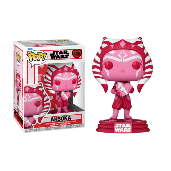 Funko Pop! Star Wars: Valentines S2 - Ahsoka #496 Bobble-Head Vinyl Figure