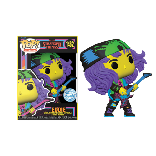 Funko Pop! Television: Stranger Things Season S3 - Eddie (with Guitar) (Blacklight) (Special Edition)