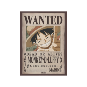 80 One Piece - Wanted Luffy Poster Chibi (52x38cm)