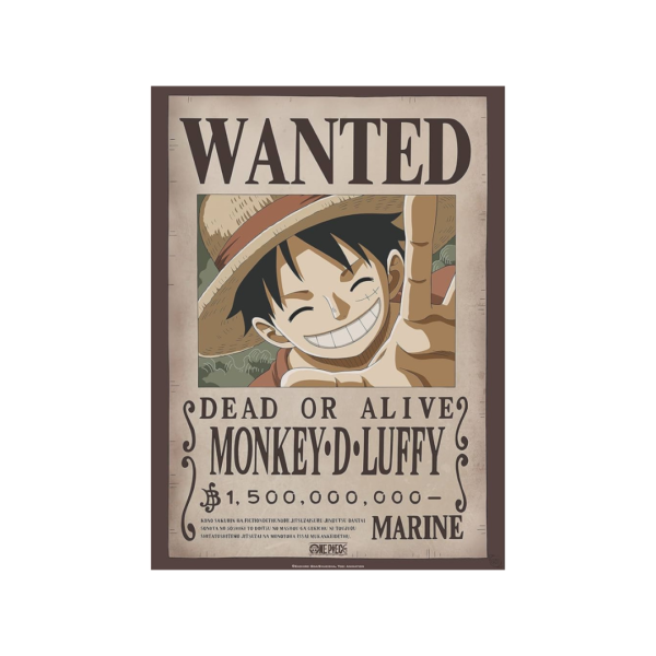 One Piece - Wanted Luffy Poster Chibi (52x38cm)